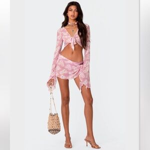 EDIKTED - Hibiscus top and sarong set
